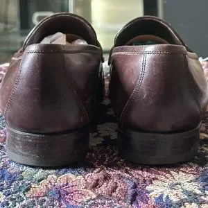 Gucci | Shoes | Vtg Gucci Classic Gg Gold Brown Leather Mens 